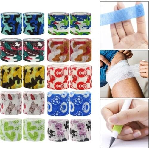 N58B 2 Pack Self Adherent Cohesive Wrap Bandages Tape, Elastic Self Adhesive Tape, Athletic, Sports wrap Tape, Bandage Wrap