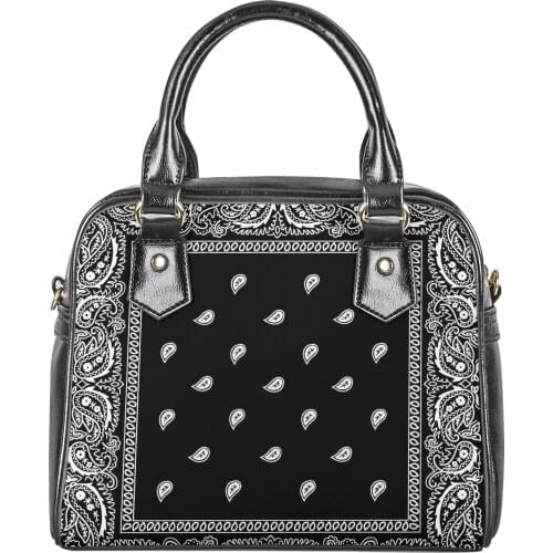 Bandana Print Handbag Purse Set for Women Shoulder Bags Totes Luxury Design African Girls Messenger Bag Top-handbag Wallet