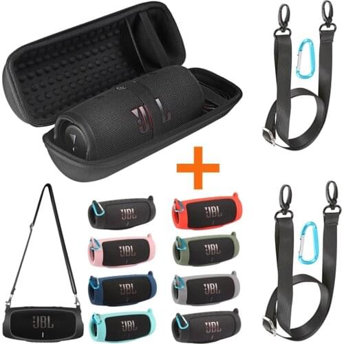 Newest Soft Silicone Case + Hard EVA Travel Bags Carry Storage Box For JBL Charge 5 Bluetooth Speaker for JBL Charge5 Case