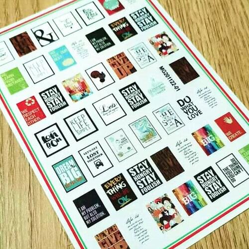 Newest WG1122-01 letter design nail stickers 3d Japan Korea style nail decals self-adhesive DIY nail decoration wraps