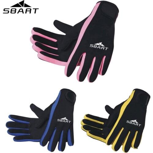 SBART 2MM Neoprene Scuba Dive Gloves Snorkeling Equipment Anti Scratch Keep Warm Wetsuit Material Winter Swim Spearfishing