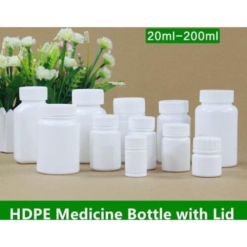Food Grade Empty Medicine Bottle with Lid High Quality Round plastic container for Capsule Pill Tablets Sample Bottles