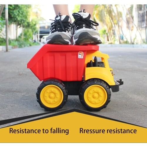 Beach large thick engineering toy car children dump truck excavator beach loading soil forklift resistant drop boy model toy gif