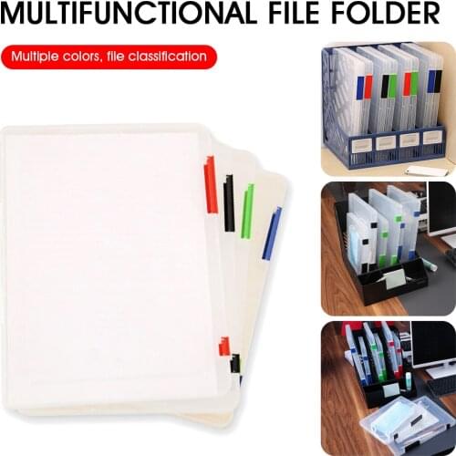 A4 A5 File Box Clear File Storage Case Organizer with Buckle Waterproor Dustproof Project Case File Protector for School Office