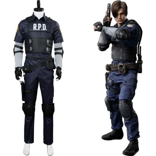 RE 2 Remake Cosplay Leon Scott Kennedy Costume Halloween Carnival Costumes For Adult Men