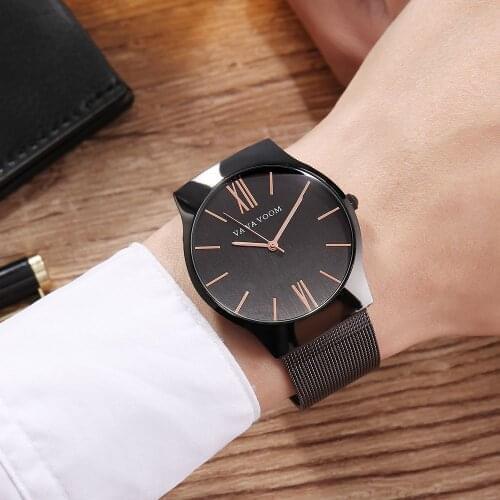 Luxury Mens Business Watches Top Brand Stainless Steel Mesh Band Wrist Watch Male Waterproof Quartz Clock reloj deportivo hombre