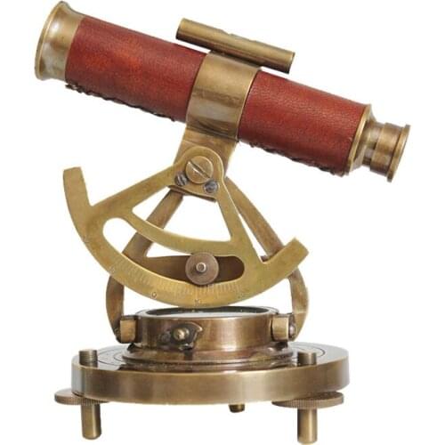 Handmade Brass Retro Compass Level Telescope High-End Decoration Office pendulum stand home decore mini garden accessories