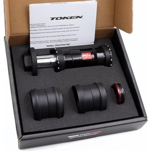 TOKEN INTERLOCK steel/CERAMIC bearing Thread Fit Bottom Bracket for bb86/bb92/bb30/pf30