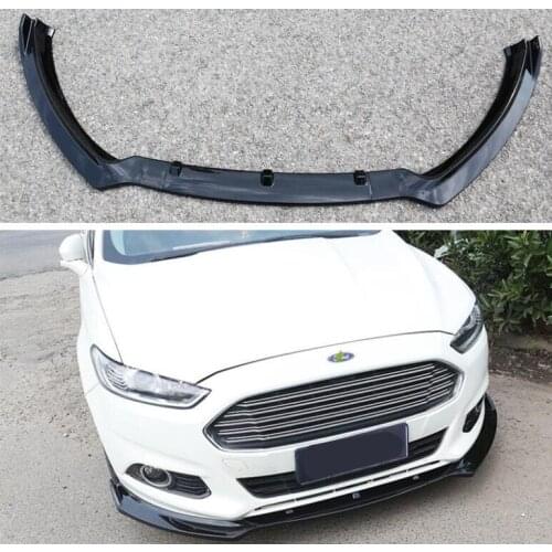 High Quality ABS PAINT CARBON FIBER FRONT BUMPER SPOILER LIP SPLITTERS WIND KNFE COVER For Ford Mondeo / Fusion 2013-2021