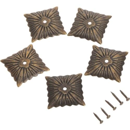 100Pcs 21x21mm Iron tachas Furniture Hardware Nails Bronze Antique Decorative Upholstery Nails Tack Studs Door Sofa Hardware