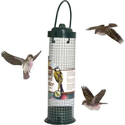 23cm Bird Feeder Plastic Wild Bird Peanut Seed Nut Feeder Hanger Bird Supplies Standing Feeding Sation