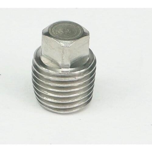 1/4" NPT Male 304 Stainless Steel Hex Head Plug End Cap Water Gas Oil