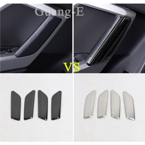 Car stick cover stainless steel rear door armrest handrail trim frame lamp 4pcs For AUDI Q3 （F3）2018 2019 2020