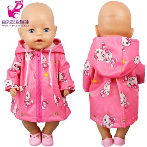 40 Cm New Born Baby Doll Clothes Rain Coat 18 Inch Girl Doll Jacket
