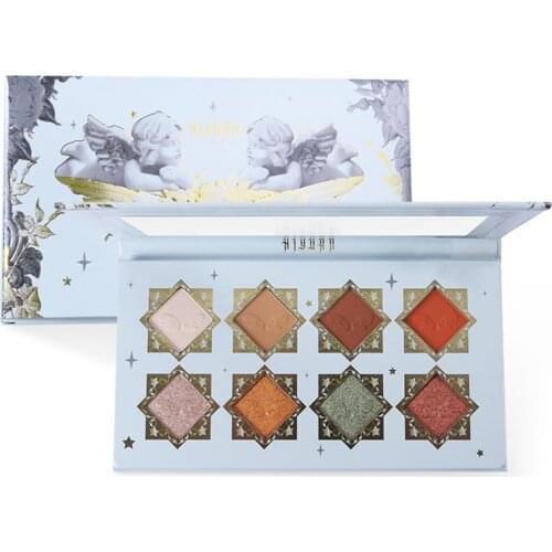 8Colors Charm Angel Pressed Eyeshadow Pigmented And Glitter Eyeshadow Palette Long Lasting Colorful Neon Eye Shadow High Quality