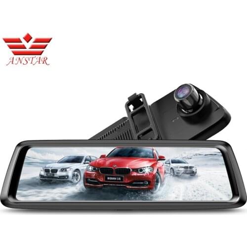 ANSTAR 1080P Dvr Dash Camera 10'' Touch Screen Car DVR Video Recorder 4G ADAS Parking Rear View Rearview Mirror Monitor Camera