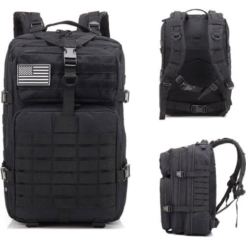3P 45L Large Capacity Army Tactical Backpacks Military Rucksack Men Outdoor Molle Pack For Trekking Camping Climbing Hunting Bag