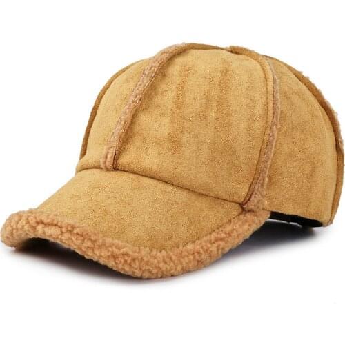 Autumn and winter personality baseball cap lamb wool warm hat fashion romantic winter ski hat unisex wild hat adjustable gorras