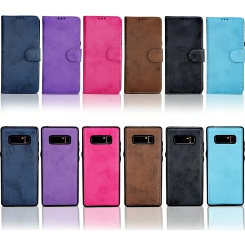 Samsung Note8/9/10 Phone Cases Sanding Multifunctional Two In One Leather Case With Card Photo Frame Mobile Phone Skin