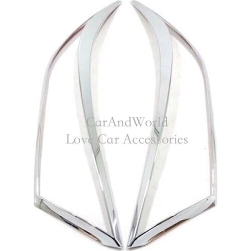 For Toyota RAV4 2019 Front Headlights Head Light Cover Rear Tail Lamp Frame Trims ABS Chrome Decorative Car Molding Accessories