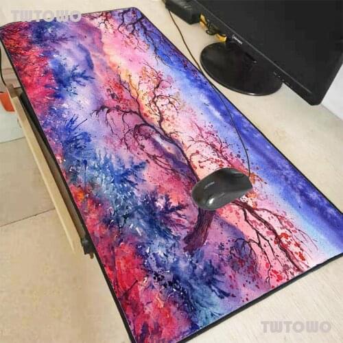 Evening Foliage Landscape Large Gaming Mouse Pad Lockedge Mouse Mat For Laptop Computer Keyboard Pad Desk For Mousepad