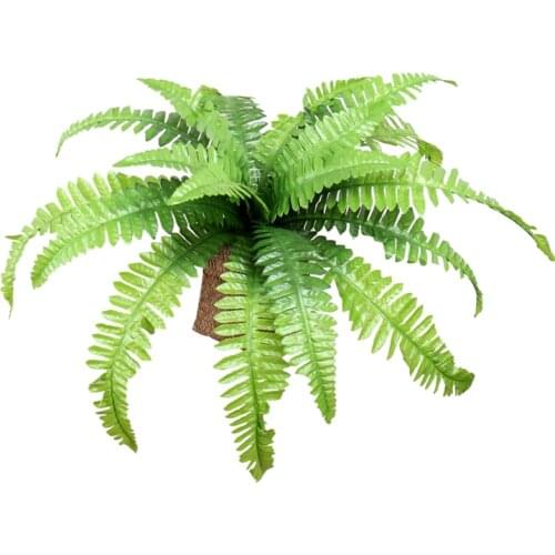 Artificial Plants Persian Plastic Fern Bouquet Green Leaves Plant Fake Wreath Grass Wall Hanging Home Wedding Shop Decoration