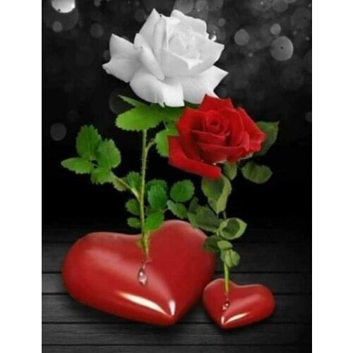 Dimond Painting Rose flower 5D Diamond Painting Full Drill Cross Stitch Kits EmbroideryDiamond Embroidery Rhinestones Painting