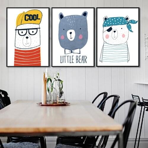 Nordic Style Canvas Painting Cartoon Art Prints Modern Poster Watercolor Hipster Wall Picture Kids Room Home Unframed Decors
