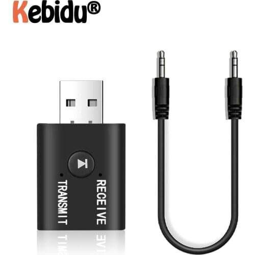 Kebidu Wireless USB AUX Bluetooth Car Bluetooth Mini Bluetooth 5.0 Transmitter Receiver Audio Music Wireless Adapter for TV PC