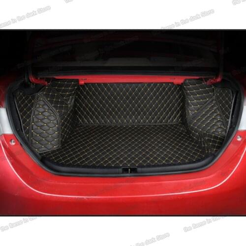 For toyota corolla leather car trunk mat cargo liner 2013 2014 2015 2016 2017 2018 E140 cover boot accessory auto interior