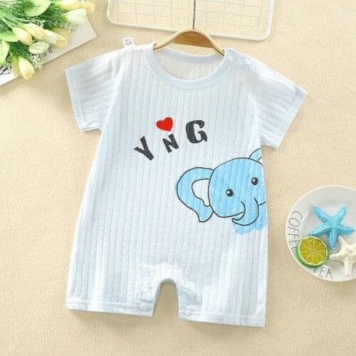 2021 Summer baby clothes Short Sleeved Baby Romper Cotton Newborn Body Suit Baby Pajama Boys Animal Little bear Rompers