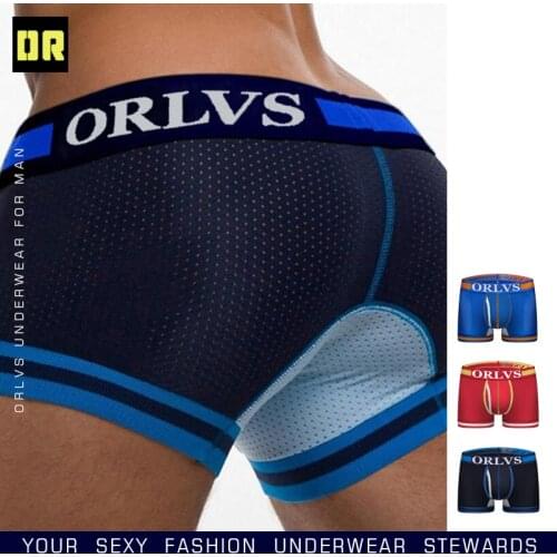 ORLVS Brand Men Boxers Comfortable Underpants Nylon Breathable Male Panties Cueca Tanga Quick Dry Men Sleepwear Boxershorts