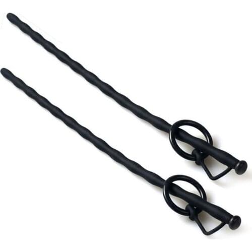 Male Chastity Penis Sounding Long Silicone Urethral Plug Hollow Wand Cbt Sex Toys For Men Urethral Sound Dilator Penis Plug