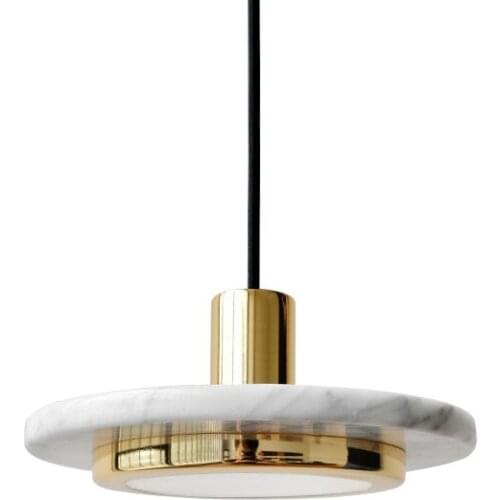 Nordic light luxury bedroom bedside small chandelier minimalist postmodern marble bar restaurant UFO chandelier