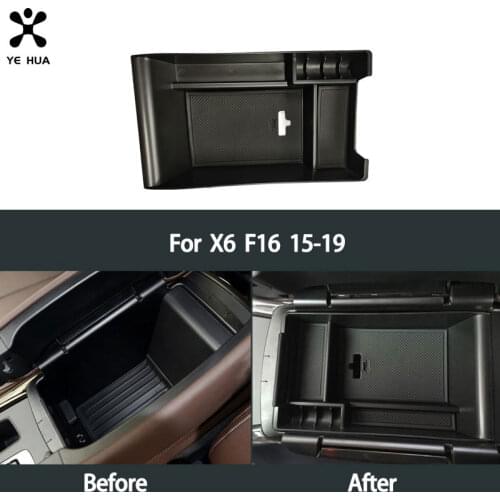 Armrest Organizer for BMW X5 F15 F85 Specialized Auto Central Storage box Accessories Interior Vehicle Supplies Tidying
