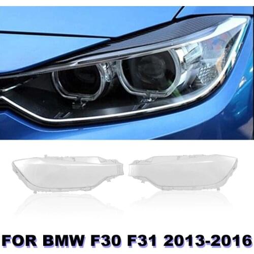 Right/left Car Front Headlamps Transparent Lampshades Lamp Shell Headlight Lens For BMW F30 F31 3 series 2013 2014 2015 2016