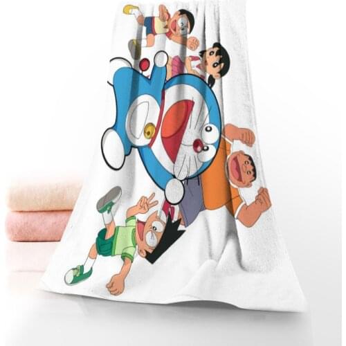 Doraemon Towels Microfiber Bath Towels Travel,Beach,Face Towel Custom Creative Towel Size 35X75cm And 70X140cm