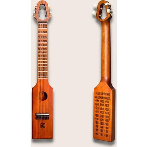 23 inch Tool Ukulele Acoustic & Pickup Mahogany Solid Wood Portable For Beginner With Bag