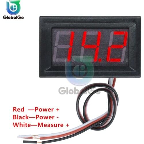 DC 4.5V to 30V 0.56" LED Display Voltage Panel Meter For 6V 12V Motorcycle Car Voltmeter Voltage Panel Meter Tester