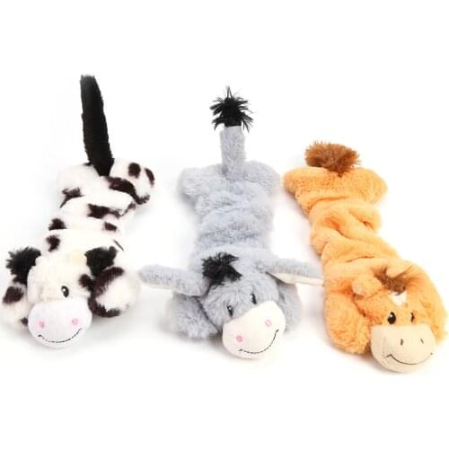 Puppy Behavioral Training Toy Plush Pet Anxiety Relief Sleep Aid Doll Durable Dog Chew Squeaky Chew Toys