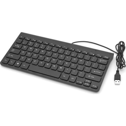 Mini 78 Key USB Wired Keyboards Compact Thin Office Keyboard For Desktop PC Laptops Computer Notebook Mini Multimedia