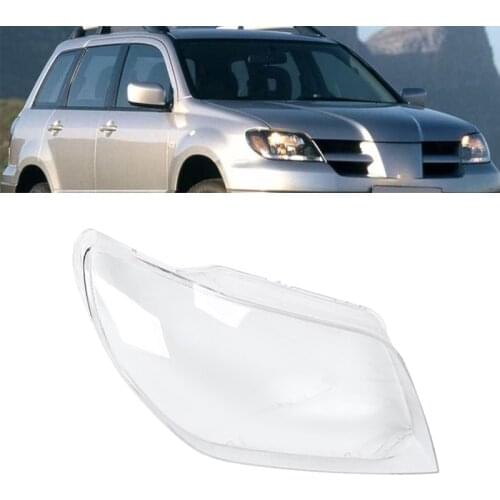 Car Clear Front Headlight Lens Cover Replacement Headlight Shell Cover for Mitsubishi Outlander 2004 2005 2006