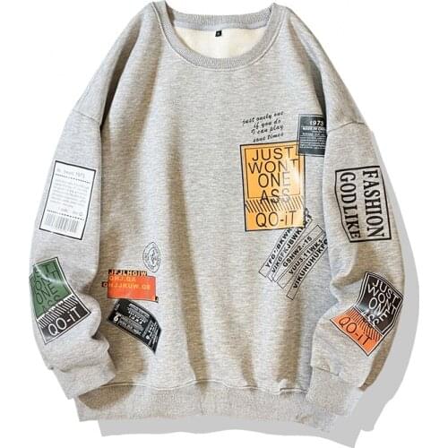 Men Women Autumn Winter Print Cotton O Neck Hoodies Sweatshirt Men Casual Loose Fit Hoodies Sweatshirts Men Women