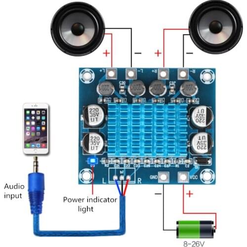 1pcs TPA3110 XH-A232 30W+30W 2.0 Channel Digital Stereo Audio Power Amplifier Board DC 8-26V 3A