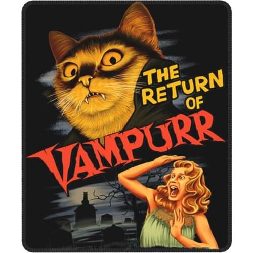 Cat The Return Of Vampurr Unique Mouse Pad Horror Halloween Non-Slip Mat Pads Rubber Gamer Computer Laptop Pad