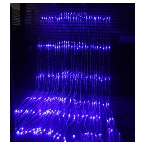 Waterfall Curtain Lights LED Icicle String Light Wedding Party Home Christmas Backdrops Decor Copper Wire LED lamp beads