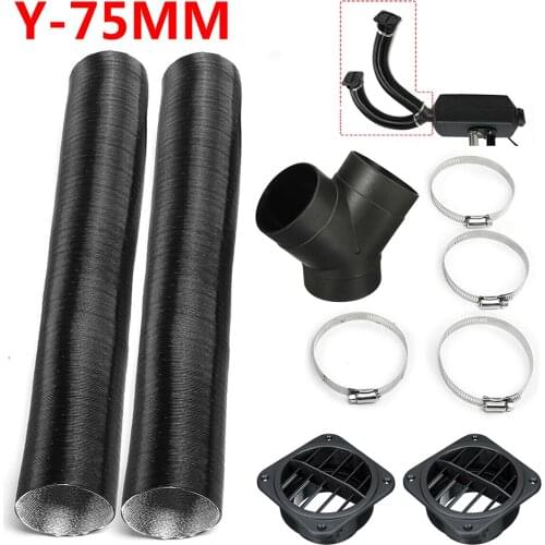 75mm Heater Pipe Duct + Warm Air Outlet For Webasto For Eberspacher For Propex Diesel Heater