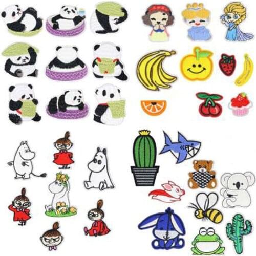 Koala Panda Animal Fabric Embroidered Patch Cap Clothes Sticker Bag Sew Iron On Applique DIY Apparel Sewing Clothing Accessories