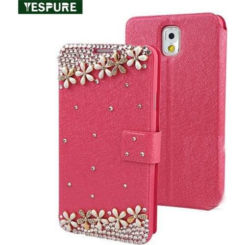 YESPURE Fancy Phone Accessories Covers for Samsung Galaxy S6 Wallet Case for S7 Leather Wallet Luxury Women Bling Gliter Cases