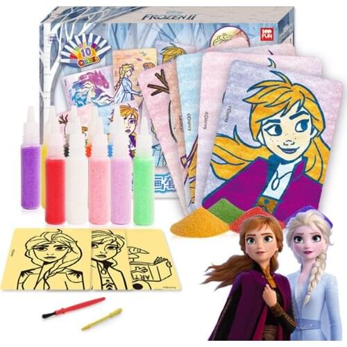 Frozen Creative DIY Sand Painting Childrens Toys Crafts Graffiti Color Sand Painting Picture Painting Paper Educational Toys